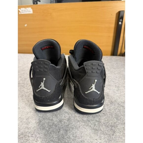 Nike Air Jordan 4 Retro Black Canvas Sneakers Men\'s Size 10 DH7138-006 Black main image 7